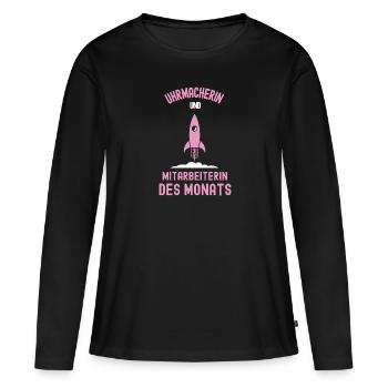 Beste Uhrmacherin Mitarbeiterin des Monat Juwelier - Frauen Premium Bio Langarmshirt - Schwarz - Vorne - Julia (174cm)