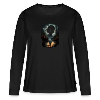 Gothique - T-shirt manches longues Premium bio Femme - noir - Devant - Julia (174cm)