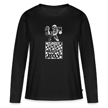 Dansez comme un Rude Boy Ska Beer Punk Party - T-shirt manches longues Premium bio Femme - noir - Devant - Julia (174cm)