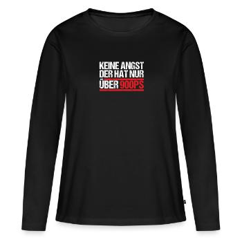 Keine Angst der hat nur über 900 PS - Frauen Premium Bio Langarmshirt - Schwarz - Vorne - Julia (174cm)