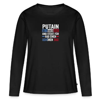 French French France - Women's Premium Organic Long Sleeve Shirt - black - Front - Julia (174cm)