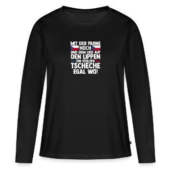 Tchèques République tchèque - T-shirt manches longues Premium bio Femme - noir - Devant - Julia (174cm)