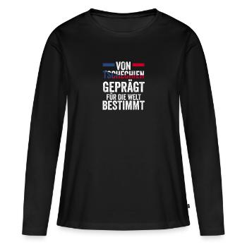 Tchèques République tchèque - T-shirt manches longues Premium bio Femme - noir - Devant - Julia (174cm)