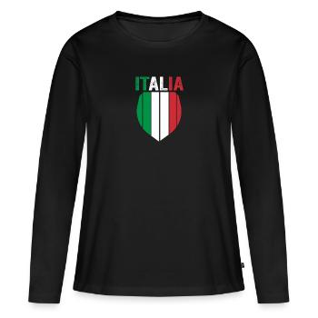 Italie Italien Italien Italie - T-shirt manches longues Premium bio Femme - noir - Devant - Julia (174cm)