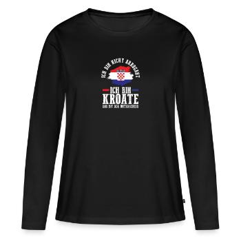 Croate Croate Croatie - T-shirt manches longues Premium bio Femme - noir - Devant - Julia (174cm)