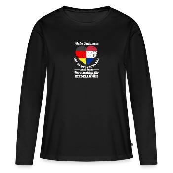 Pays-Bas Pays-Bas Allemagne Pays-Bas - T-shirt manches longues Premium bio Femme - noir - Devant - Julia (174cm)