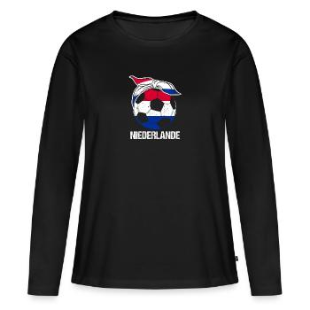Pays-Bas Pays-Bas - T-shirt manches longues Premium bio Femme - noir - Devant - Julia (174cm)