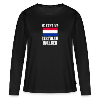 Pays-Bas Pays-Bas - T-shirt manches longues Premium bio Femme - noir - Devant - Julia (174cm)