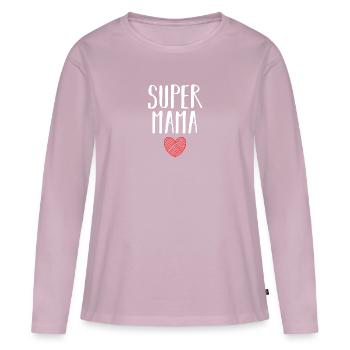Mutter Superheldin Mama - Frauen Premium Bio Langarmshirt - Altrosa - Vorne - Julia (174cm)