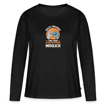 Beste Freunde - Frauen Premium Bio Langarmshirt - Schwarz - Vorne - Julia (174cm)