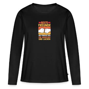 Beste Freunde - Frauen Premium Bio Langarmshirt - Schwarz - Vorne - Julia (174cm)