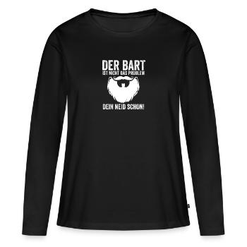 Bearded Bearded Beard - Women's Premium Organic Long Sleeve Shirt - black - Front - Julia (174cm)