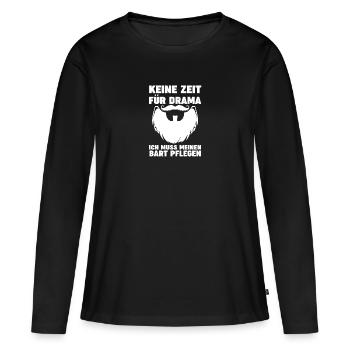 Bearded Bearded Beard - Women's Premium Organic Long Sleeve Shirt - black - Front - Julia (174cm)