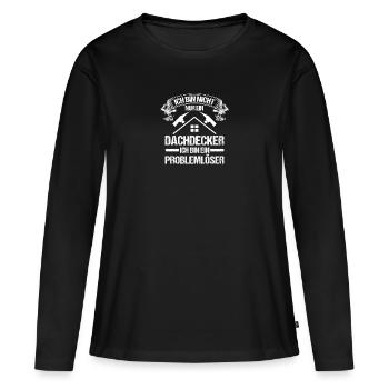 Maître Couvreur Couvreur - T-shirt manches longues Premium bio Femme - noir - Devant - Julia (174cm)
