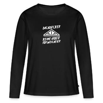 Maître Couvreur Couvreur - T-shirt manches longues Premium bio Femme - noir - Devant - Julia (174cm)