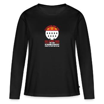 Carnaval de Kölle Alaaf Jecken Carnaval de Cologne - T-shirt manches longues Premium bio Femme - noir - Devant - Julia (174cm)