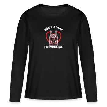 Carnaval de Kölle Alaaf Jecken Carnaval de Cologne - T-shirt manches longues Premium bio Femme - noir - Devant - Julia (174cm)