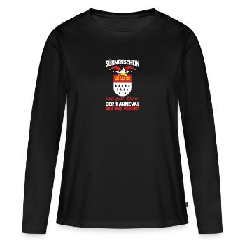Carnaval de Kölle Alaaf Jecken Carnaval de Cologne - T-shirt manches longues Premium bio Femme - noir - Devant - Julia (174cm)