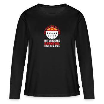 Carnaval de Kölle Alaaf Jecken Carnaval de Cologne - T-shirt manches longues Premium bio Femme - noir - Devant - Julia (174cm)