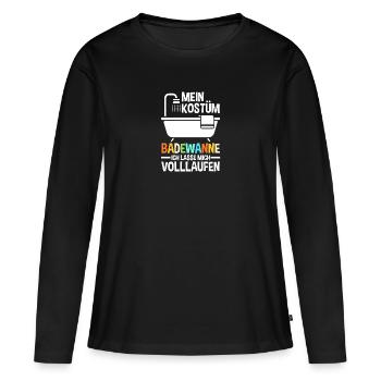 Carnaval de Jecken Carnaval - T-shirt manches longues Premium bio Femme - noir - Devant - Julia (174cm)