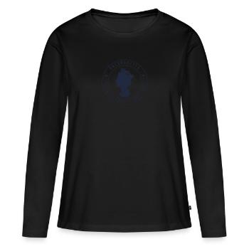 La reine Elizabeth II - T-shirt manches longues Premium bio Femme - noir - Devant - Julia (174cm)