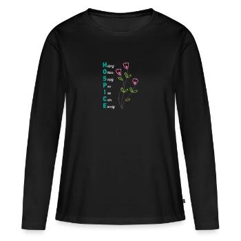 Hospice aidant les autres dans une éternité calme - T-shirt manches longues Premium bio Femme - noir - Devant - Julia (174cm)