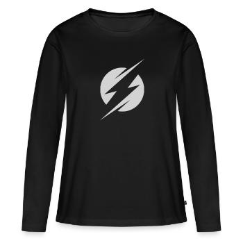 Blitz - Frauen Premium Bio Langarmshirt - Schwarz - Vorne - Julia (174cm)