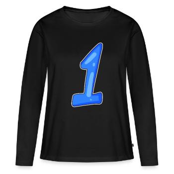 1 gewinner - Frauen Premium Bio Langarmshirt - Schwarz - Vorne - Julia (174cm)