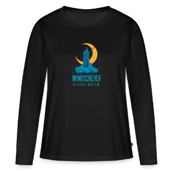 Südharz Merch - Mondschieber Blankenheim - Frauen Premium Bio Langarmshirt - Schwarz - Vorne - Julia (174cm)
