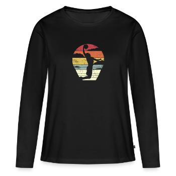 Basketball Jam - Women's Premium Organic Long Sleeve Shirt - black - Front - Julia (174cm)