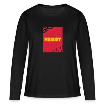 Style et illustrations Margot - T-shirt manches longues Premium bio Femme - noir - Devant - Julia (174cm)