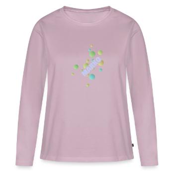 Université des sciences appliquées Marko - T-shirt manches longues Premium bio Femme - rose poudré - Devant - Julia (174cm)