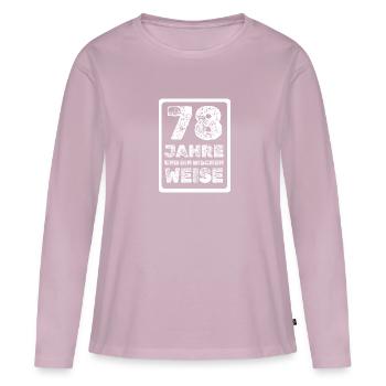 Spruch 78 - Frauen Premium Bio Langarmshirt - Altrosa - Vorne - Julia (174cm)