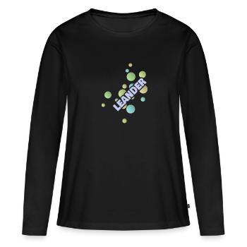 Université des sciences appliquées Leander - T-shirt manches longues Premium bio Femme - noir - Devant - Julia (174cm)