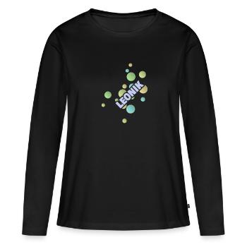 Leonik en tant qu’Université des Sciences Appliquées - T-shirt manches longues Premium bio Femme - noir - Devant - Julia (174cm)