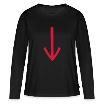 Arrow - Women's Premium Organic Long Sleeve Shirt - black - Front - Julia (174cm)
