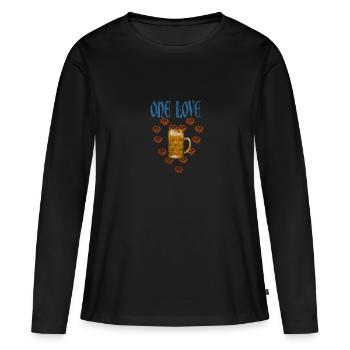 Bierfest one love - Frauen Premium Bio Langarmshirt - Schwarz - Vorne - Julia (174cm)