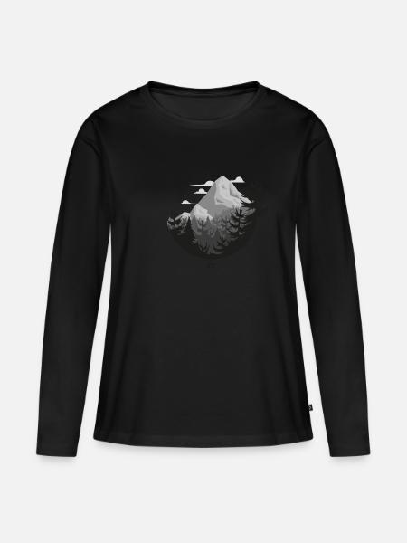 Rocky Mountains Kreis SW - Frauen Premium Bio Langarmshirt - Schwarz