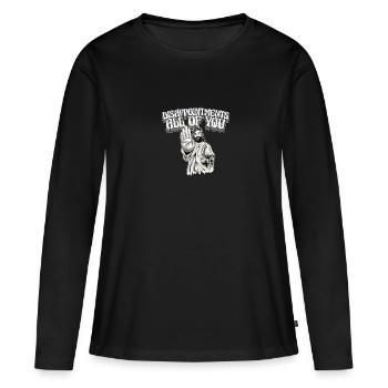 Déceptions à tous drôle Jesus Facepalm - T-shirt manches longues Premium bio Femme - noir - Devant - Julia (174cm)