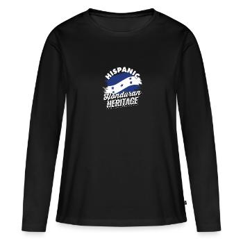 Affichage de la fierté du patrimoine hispanique hondurien, - T-shirt manches longues Premium bio Femme - noir - Devant - Julia (174cm)