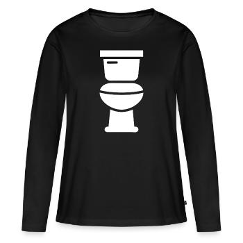 Toilette - T-shirt manches longues Premium bio Femme - noir - Devant - Julia (174cm)