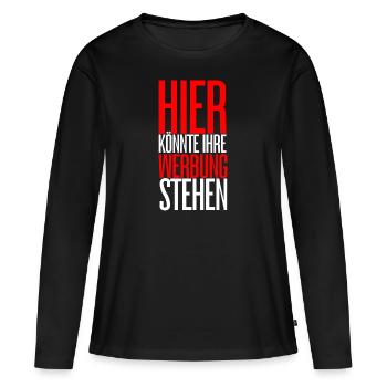 C’est là que pourrait se trouver votre publicité ! - T-shirt manches longues Premium bio Femme - noir - Devant - Julia (174cm)