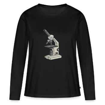 Microscope - Women's Premium Organic Long Sleeve Shirt - black - Front - Julia (174cm)