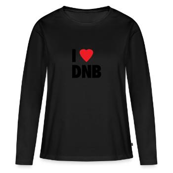 I Love DNB - Women's Premium Organic Long Sleeve Shirt - black - Front - Julia (174cm)