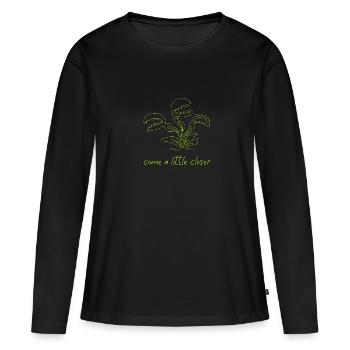 Plante carnivore Halloween Carnivore - T-shirt manches longues Premium bio Femme - noir - Devant - Julia (174cm)