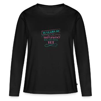 35 Jahre später und ich habe ihn noch nicht getötet - Frauen Premium Bio Langarmshirt - Schwarz - Vorne - Julia (174cm)