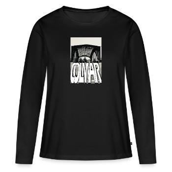 Colmar Graph Pont - T-shirt manches longues Premium bio Femme - noir - Devant - Julia (174cm)