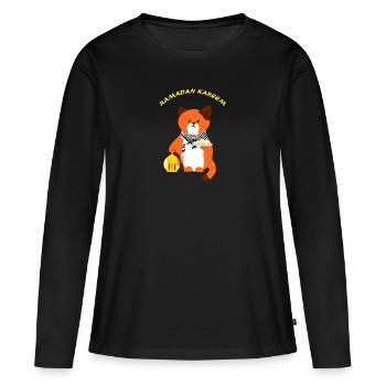 a sweet Ramadan guest - Women's Premium Organic Long Sleeve Shirt - black - Front - Julia (174cm)