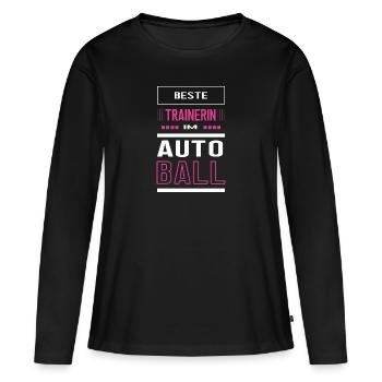 Beste Autoball Trainerin Autoballtrainerin Spiel - Frauen Premium Bio Langarmshirt - Schwarz - Vorne - Julia (174cm)