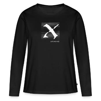 Generation X - Frauen Premium Bio Langarmshirt - Schwarz - Vorne - Julia (174cm)